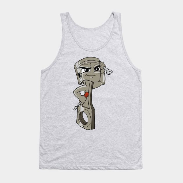 Funny Mechanics Tough Cylinder Tank Top by Shirtbubble